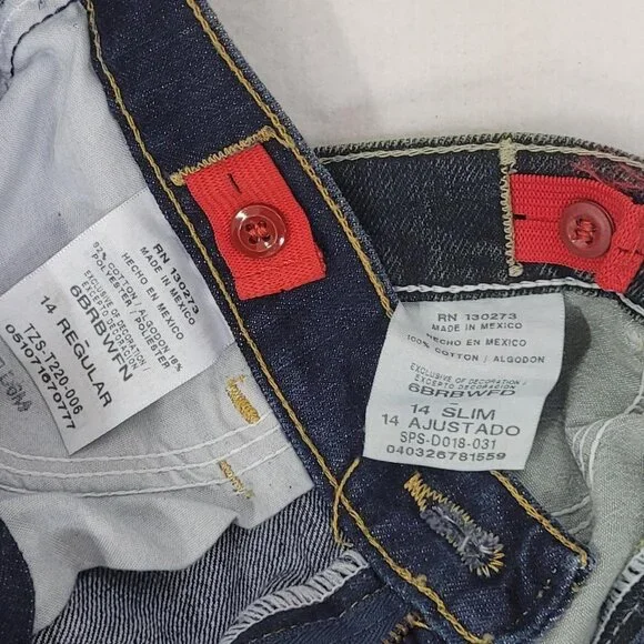 Wrangler Youth Jeans Bundle – Size 14 Slim & Slim Straight (NWT) - Picture 2 of 4